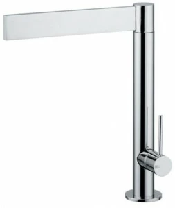 Quadrodesign Смеситель кухонный с аэратором, поворотным изливом Kitchen brass