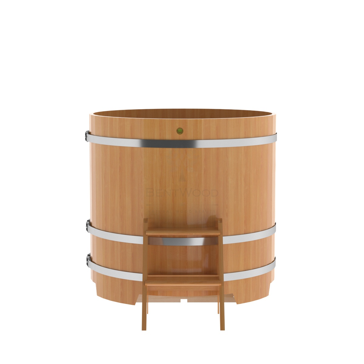 1196 Купель круглая из лиственницы d=1,17х1,1 натуральная премиум Alyarus  - Вид №3