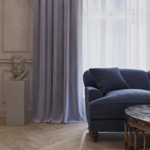 Штора на ленте Рим 200x280 см цвет сиреневый