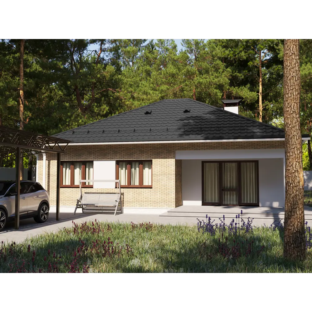 Металлочерепица 0.4 мм 115x1180 мм RAL 7024 серый 84427736 STLM-2010623 Santreyd  - Вид №1
