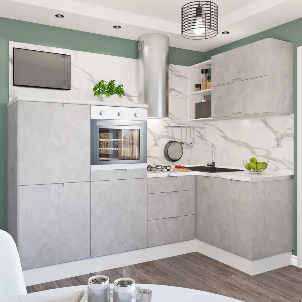 Фасад для кухонного шкафа Берлин 39.7x76.5 см Delinia ID МДФ цвет серый 82011390 STLM-2037102 - Вид №14