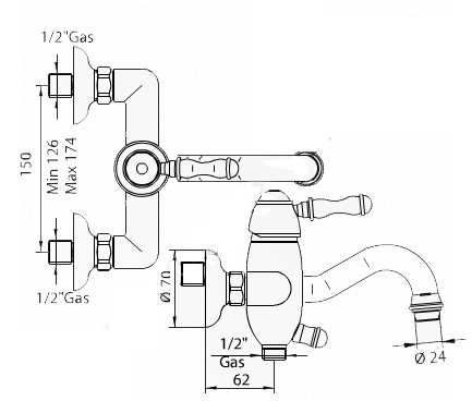 855620YY00 Смеситель Bandini Antico Santreyd - Вид №3