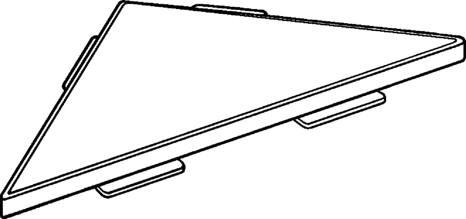 Канализационная арматура  Решетки  Треугольной формы VIEGA 605 414 Модель 4974.10 Santreyd  - Вид №1