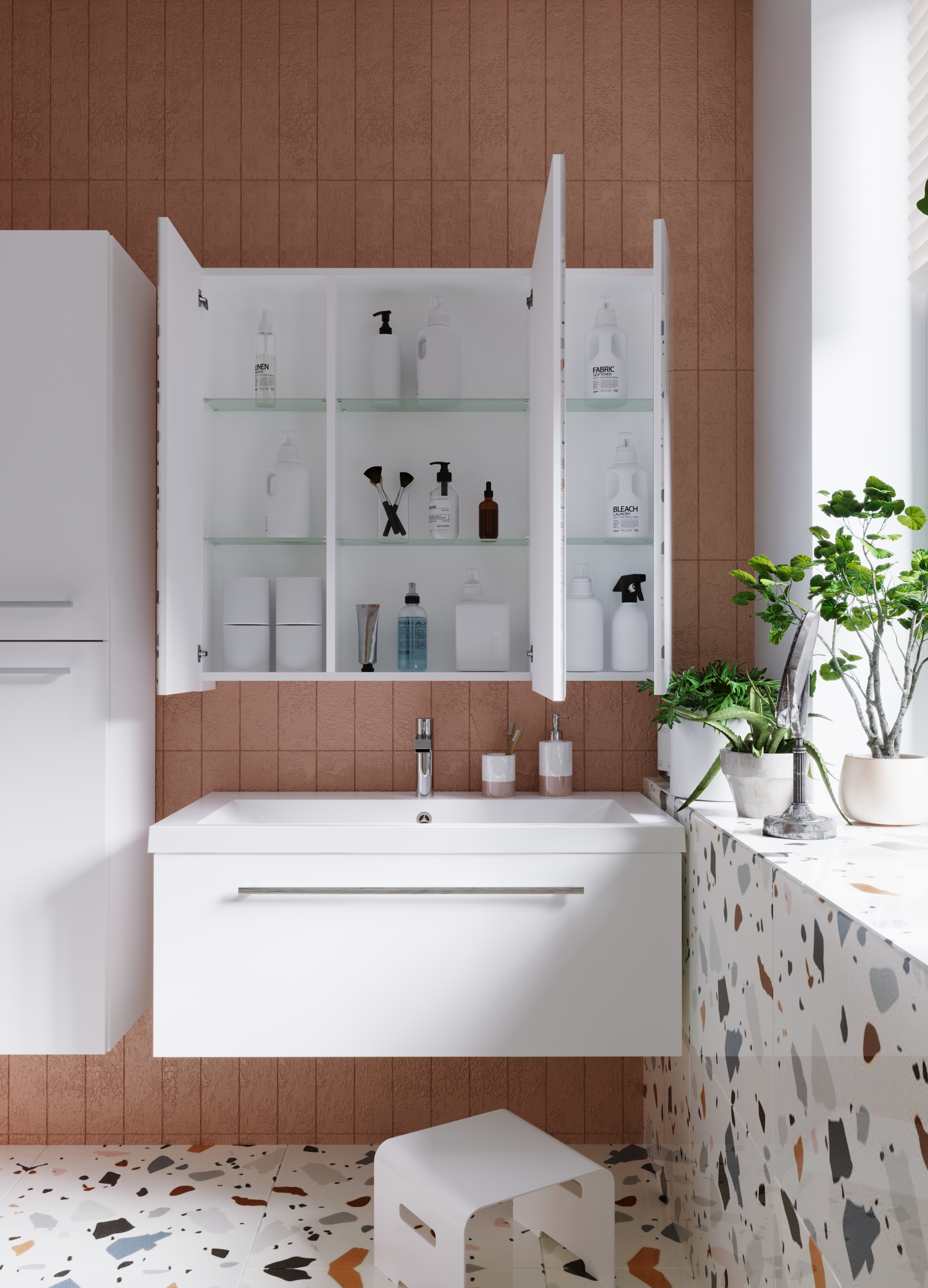 У29558 Зеркало Соната 90 Белый глянец, 3д 1 Marka Соната  - Вид №3