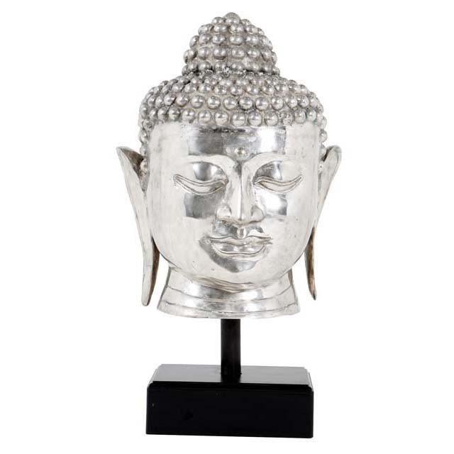 Статуэтка декоративная металлическая 55х28 см серебряная Buddha Javanese EICHHOLTZ EICHHOLTZ 062745 Серебро  - Вид №1