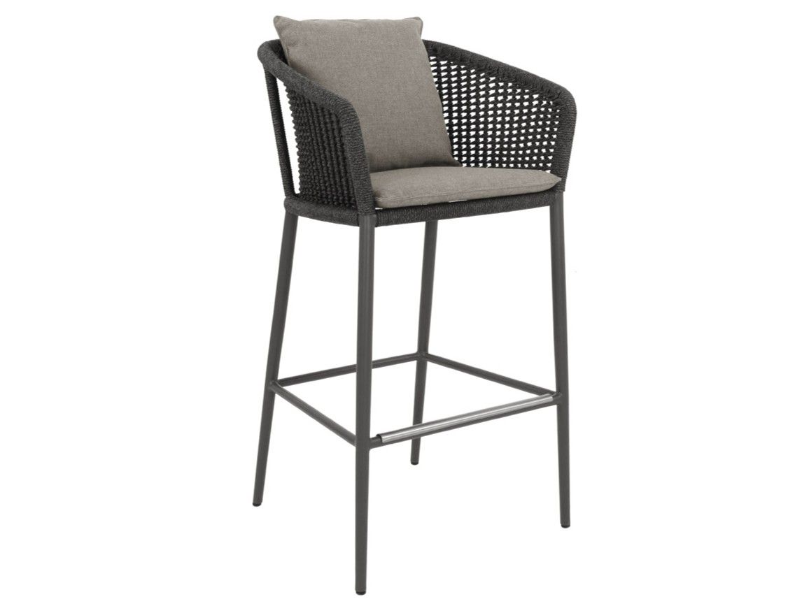 Барный стул из морской веревки с подлокотниками JANUS et Cie Knot ARCH-00058266