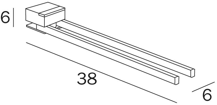 INDA® Поворотный держатель для полотенец Logic A33150 - Вид №1
