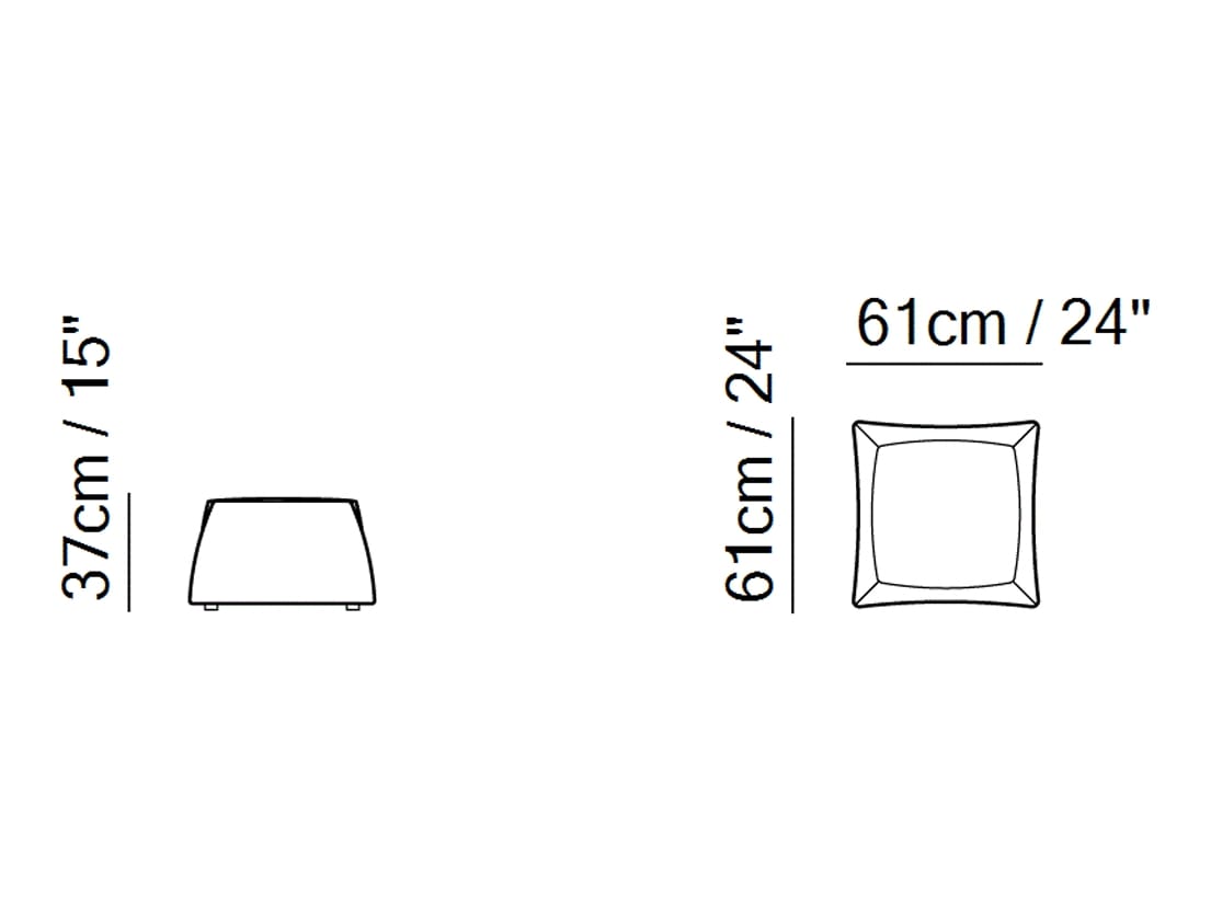 Квадратный пуф Natuzzi Italia бис ARCH-00107778 - Вид №5