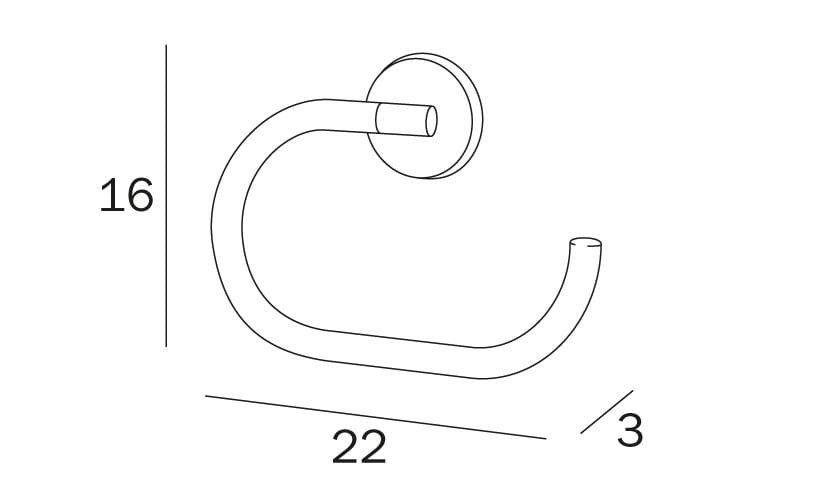 Держатель для полотенец с металлическим кольцом INDA® HOTELLERIE ARCH-00130344 - Вид №2