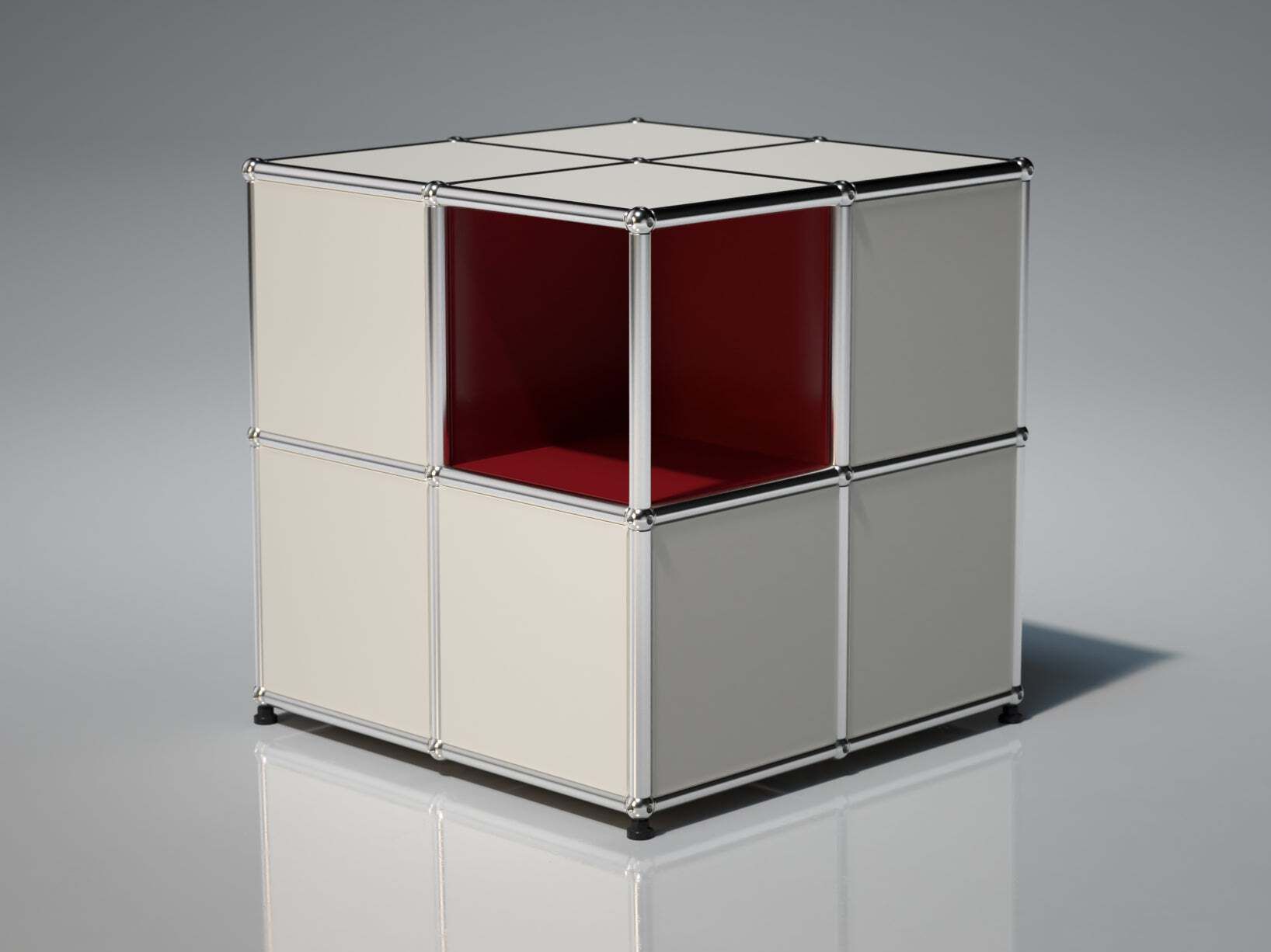 Стальной журнальный столик с отсеком для хранения USM TESSELLATE ARCH-00064241