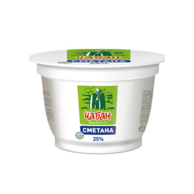 Сметана 25% Чабан 200 г БЗМЖ Santreyd 20738 - Вид №1