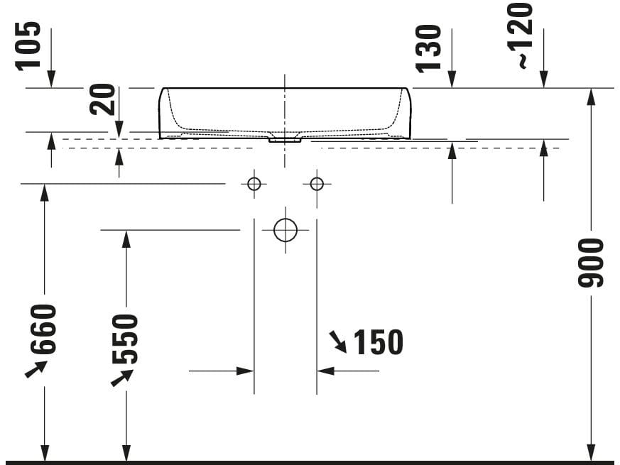 Керамическая прямоугольная столешница Duravit Qatego ARCH-00147656 - Вид №18