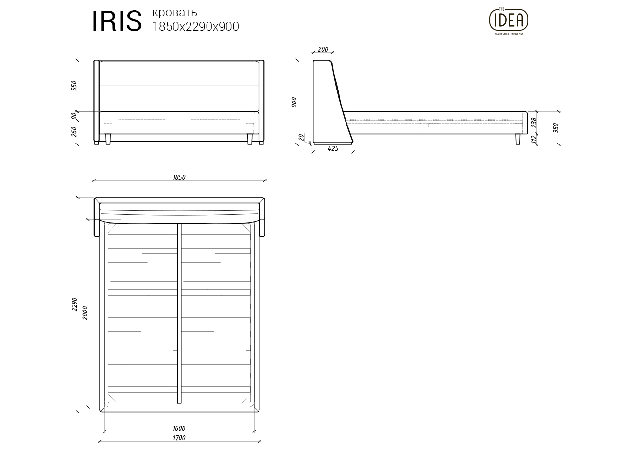 кровать IRIS 416 The IDEA кровать IRIS 416  - Вид №10