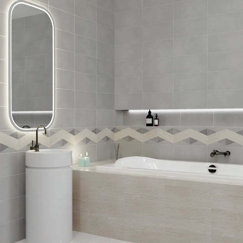 Настенная плитка KREAFORTA Mersey Wood 20x40 см 1.62 м² матовая цвет бежевый 89413662 STLM-2088819 - Вид №5