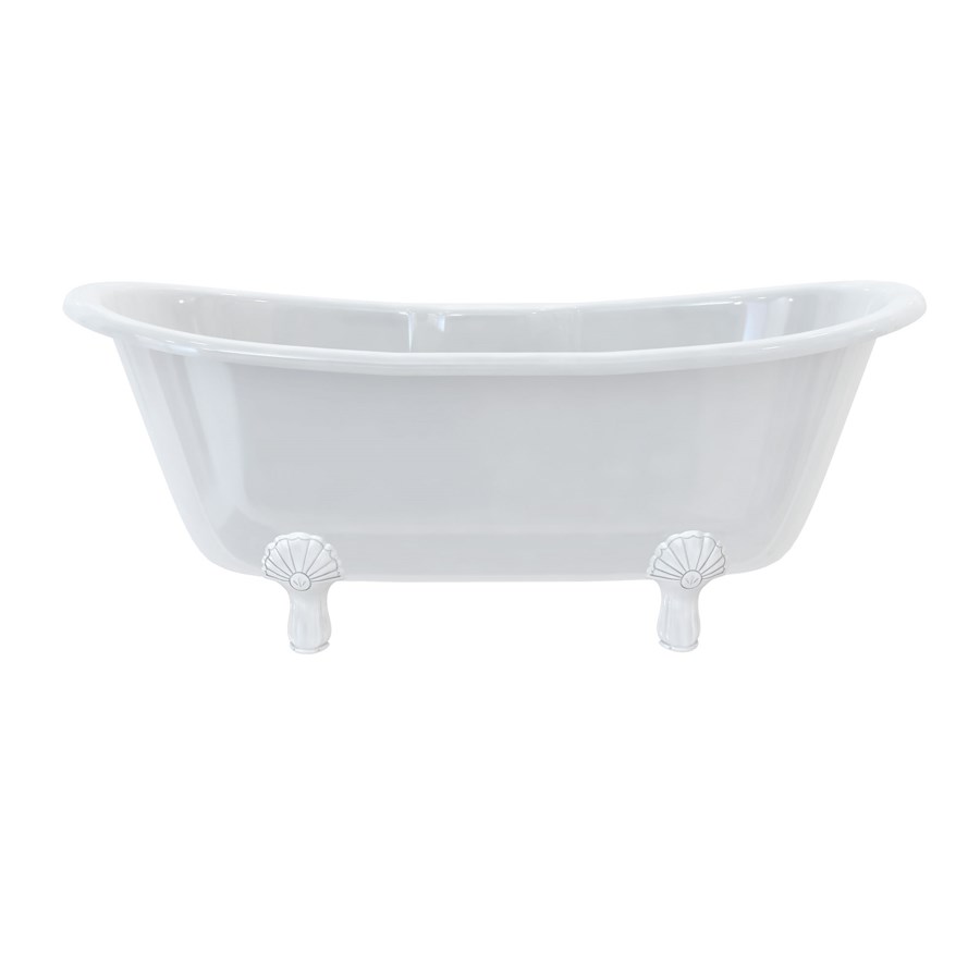 Burlington Двухсторонняя ванна Bateau с роскошными ножками с ножками Luxury Classic в черном цвете L3B T10F  - Вид №5