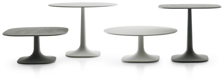 B&B Italia Outdoor Садовый стол из бетона квадратный Fiore sun-id-1435714 - Вид №1