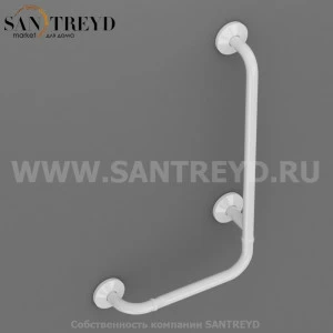 DS117 Угловая ручка с правой стойкой 35 см белая Globo AUSILIA Италия