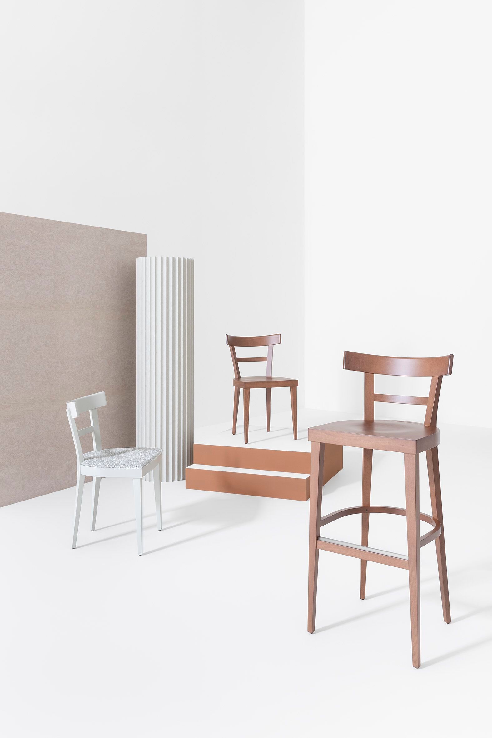 Стул из бука с подлокотниками Billiani кафе ARCH-00095289 - Вид №6