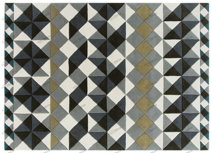 GAN Ковер ручной работы из шерсти с геометрическими мотивами Hand tufted sun-id-1491802