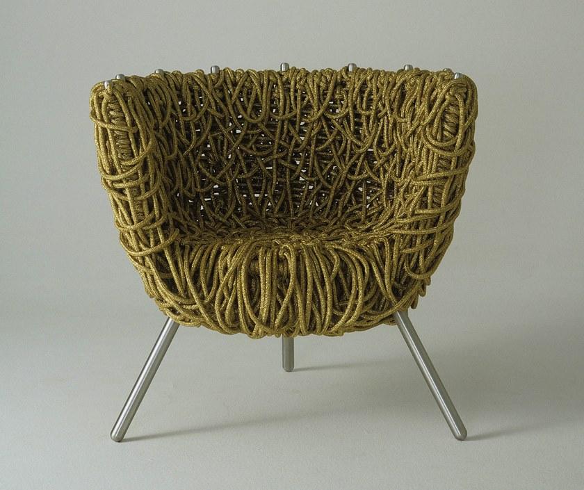 edra Стальное кресло, обитое хлопковой веревкой  Ctv010  - Вид №8