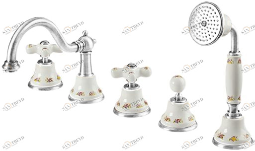 Смеситель MIGLIORE Provance ml.pro-8880 для ванны на 5 отверстий, хром ml.pro-8880.CR