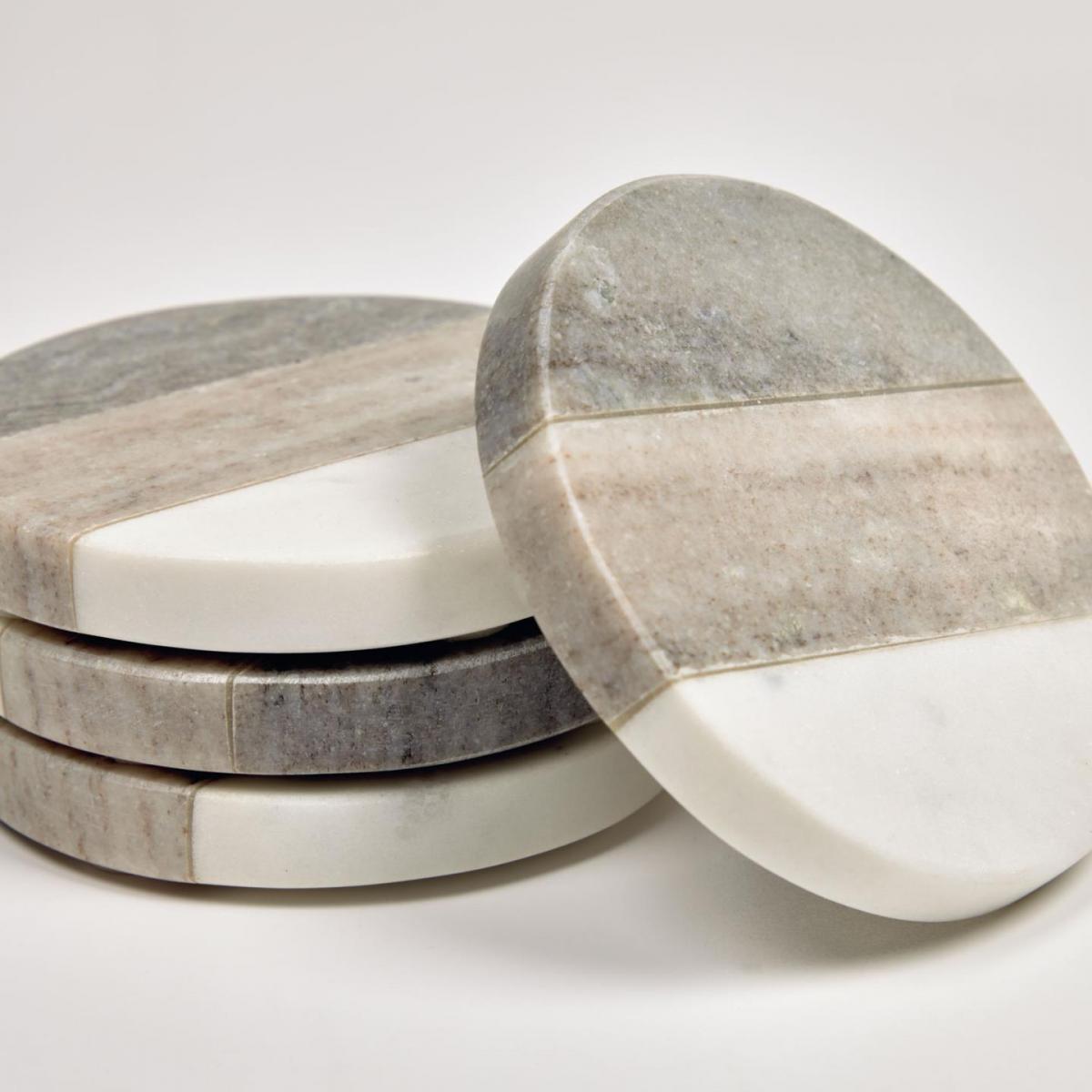 106383 Набор из 4 подставок из разноцветного мрамора La Forma Xamila 