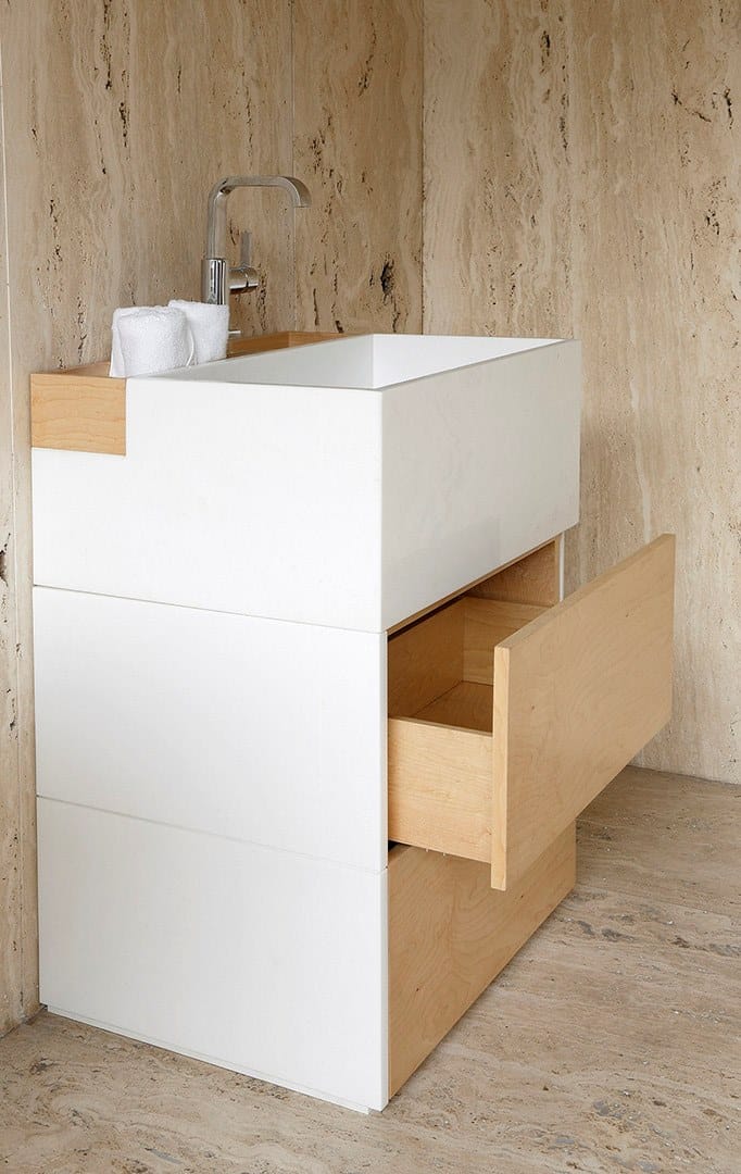 Отдельно стоящая раковина из белого мрамора Thassos с ящиками Maami Home PUNALU'U ARCH-00121703 - Вид №1