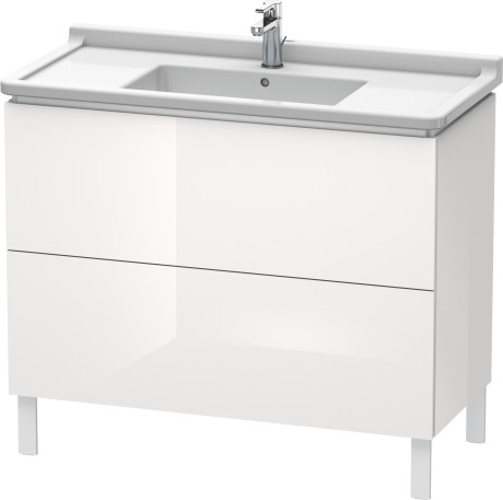 LC661007575 Тумбочка напольная L-Cube #LC6610 1020 x 469 мм Лен, декор Duravit - Вид №2