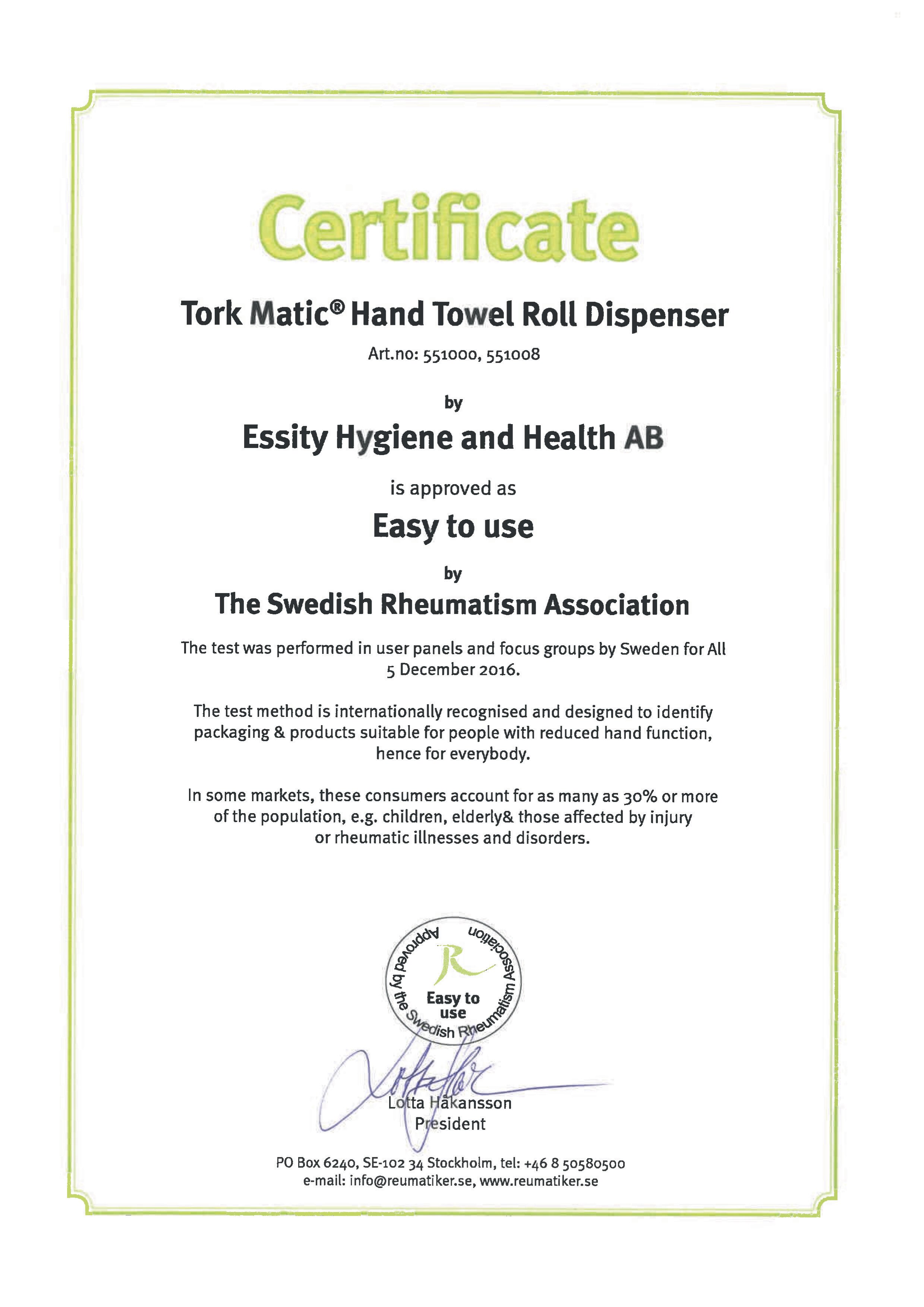 55100039 Диспенсер для рулонных полотенец Matic®, белый Tork  - Вид №5