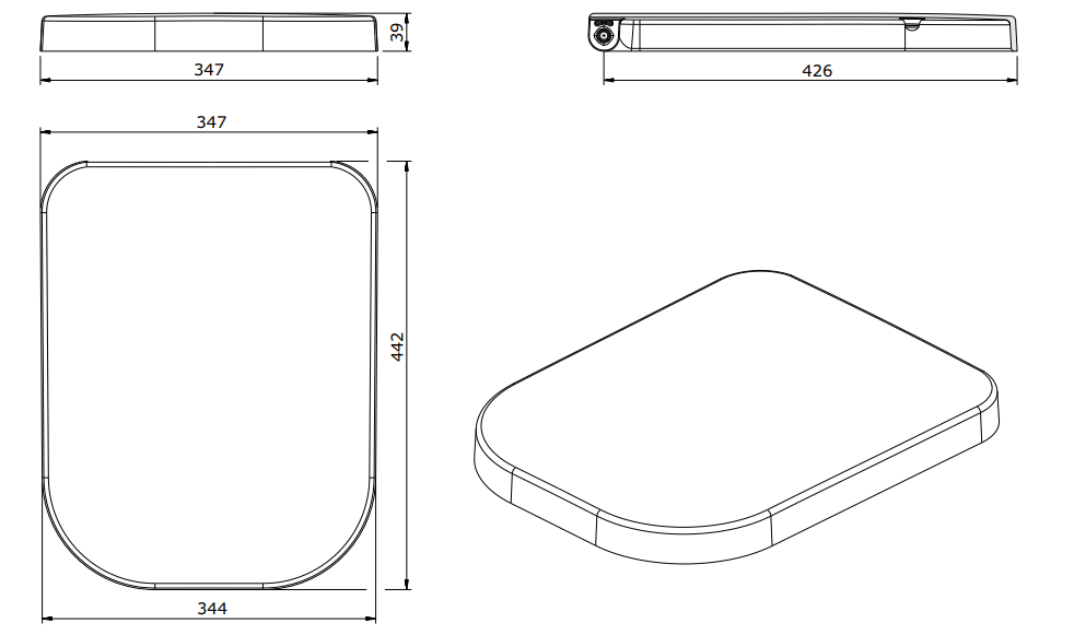 2343100 Крышка сиденье для унитаза Sanindusa Look - Вид №1