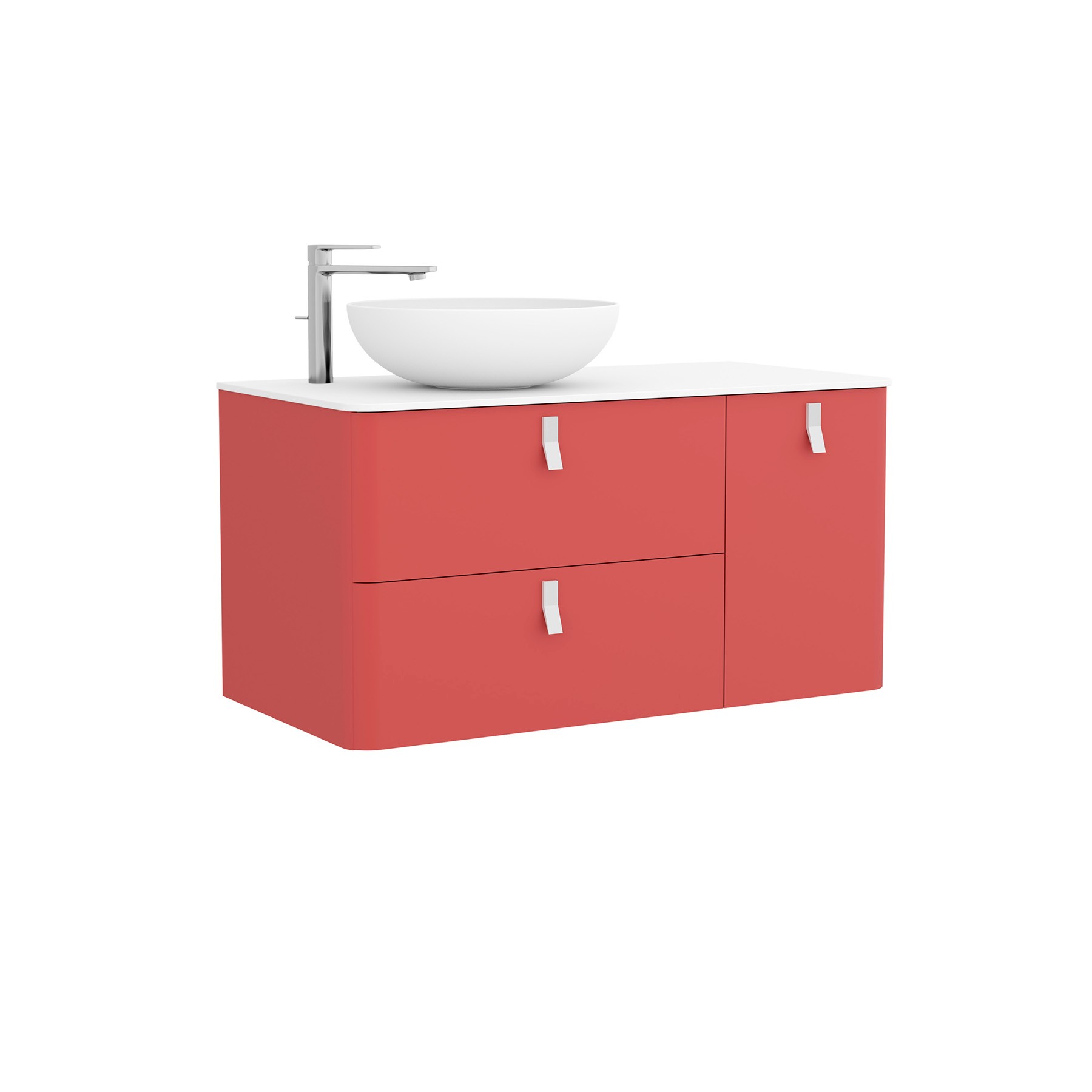 24638 SALGAR Мебель для умывальника UNIIQ 1200 правая ROJO Рохо  - Вид №2