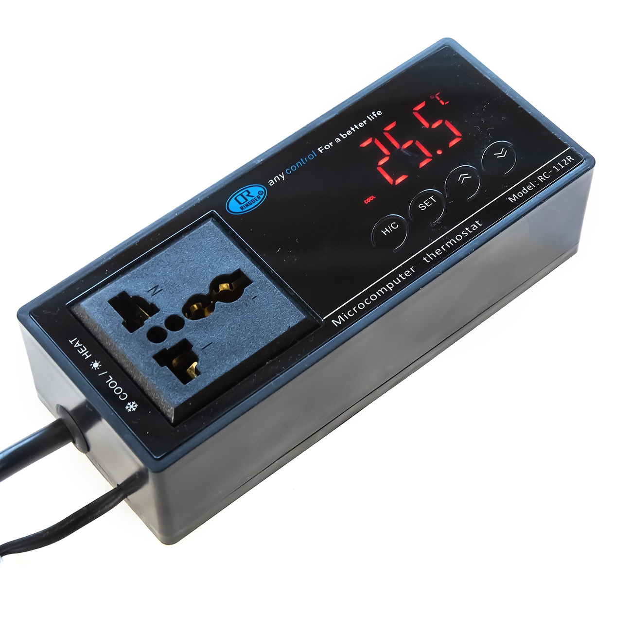 2209 Терморегулятор Ringder RC-112R 16А (розеточный) LAB.Space  - Вид №1