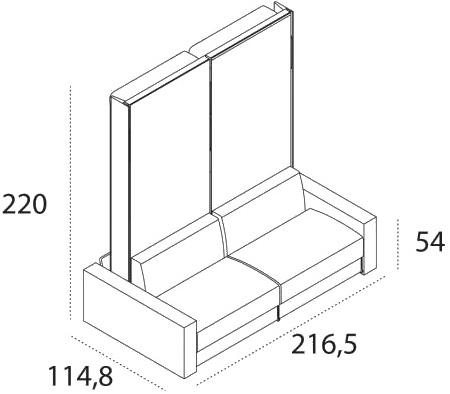 CLEI Диван-трансформер в 2-х местной ткани Ella & louis sun-id-1505531 - Вид №11