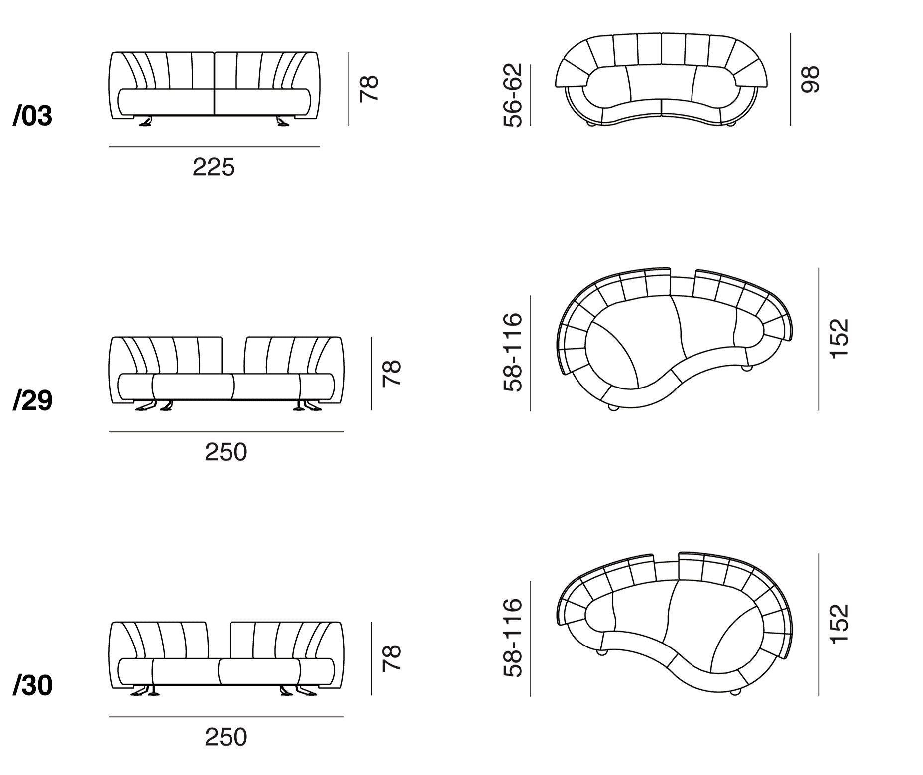 Кожаный изогнутый диван de Sede DS-164 ARCH-00135983 - Вид №6