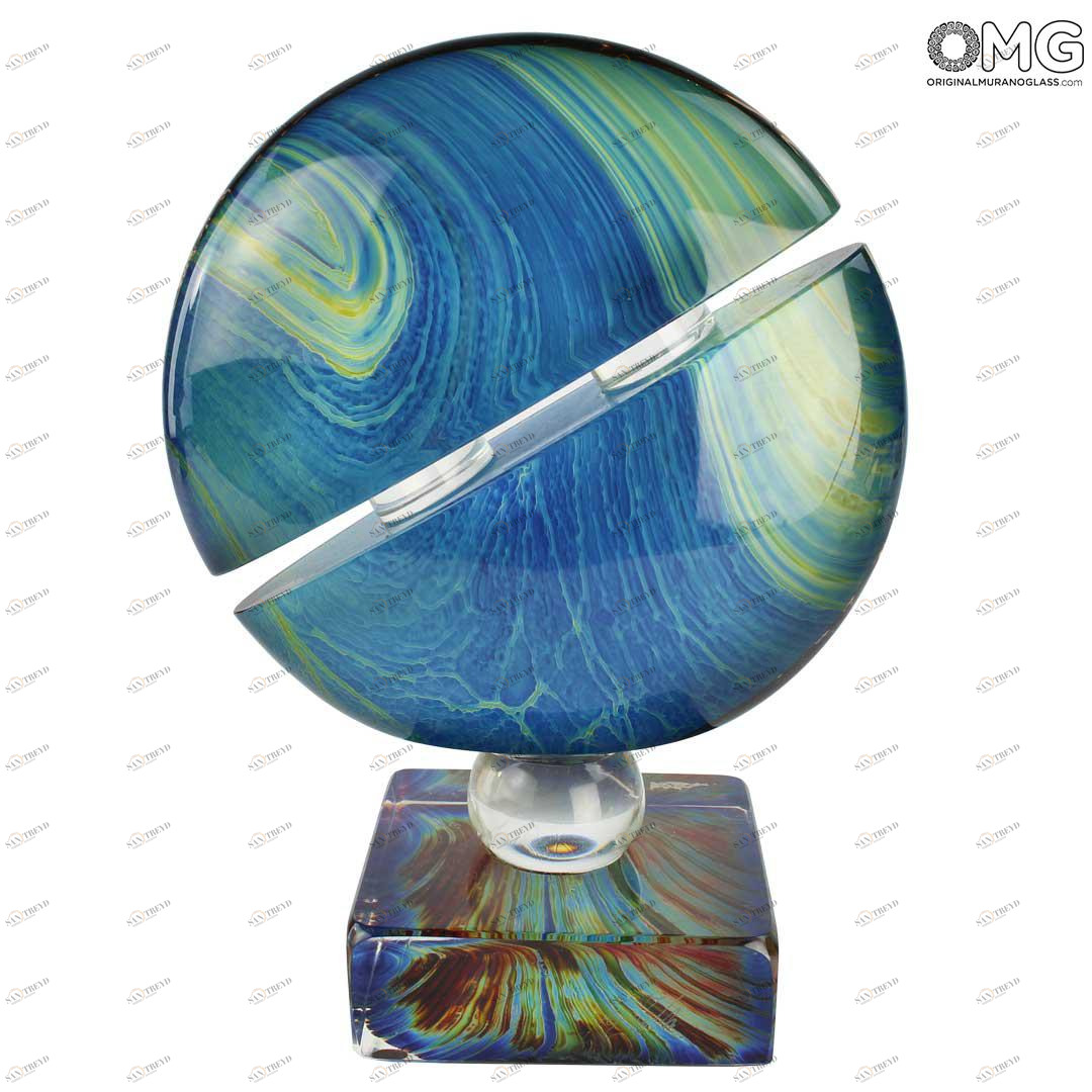 674 ORIGINALMURANOGLASS Скульптура Сатурн - автор Andrea Tagliapietra - муранское стекло OMG  см 