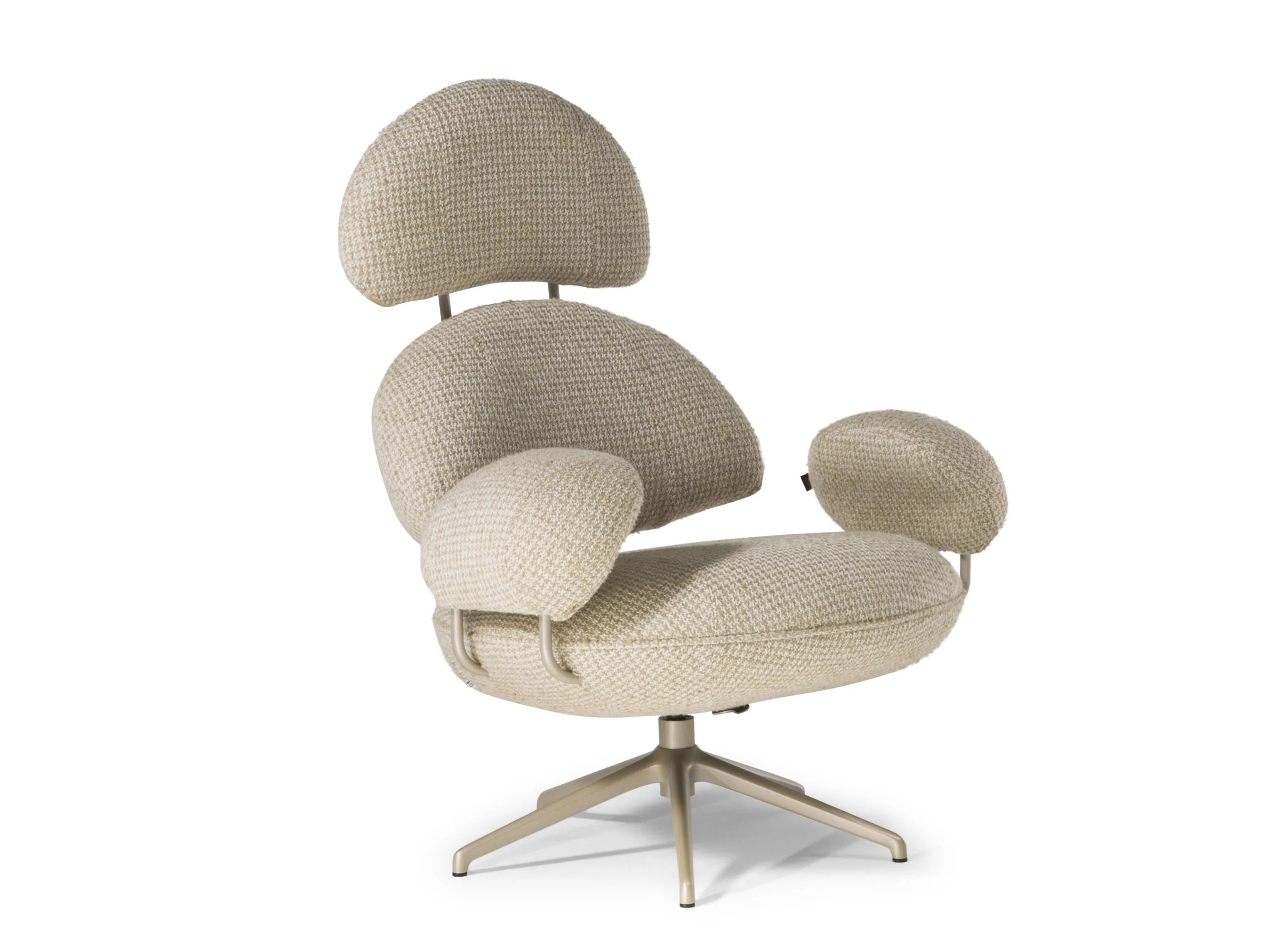 Тканевое вращающееся кресло Natuzzi Italia Posidonia ARCH-00001732