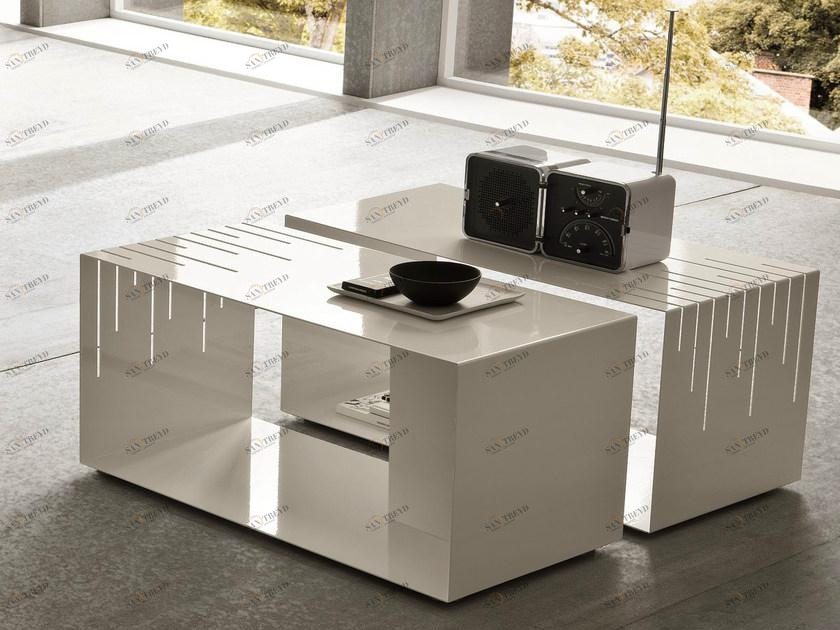 Dall'Agnese Прямоугольный стол из лакированного металла Metal sun-id-1488938