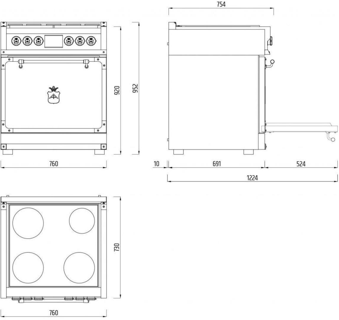 Officine Gullo Профессиональная отдельно стоящая кухня из металла в современном стиле Fiorentina sun-id-1401047 - Вид №1