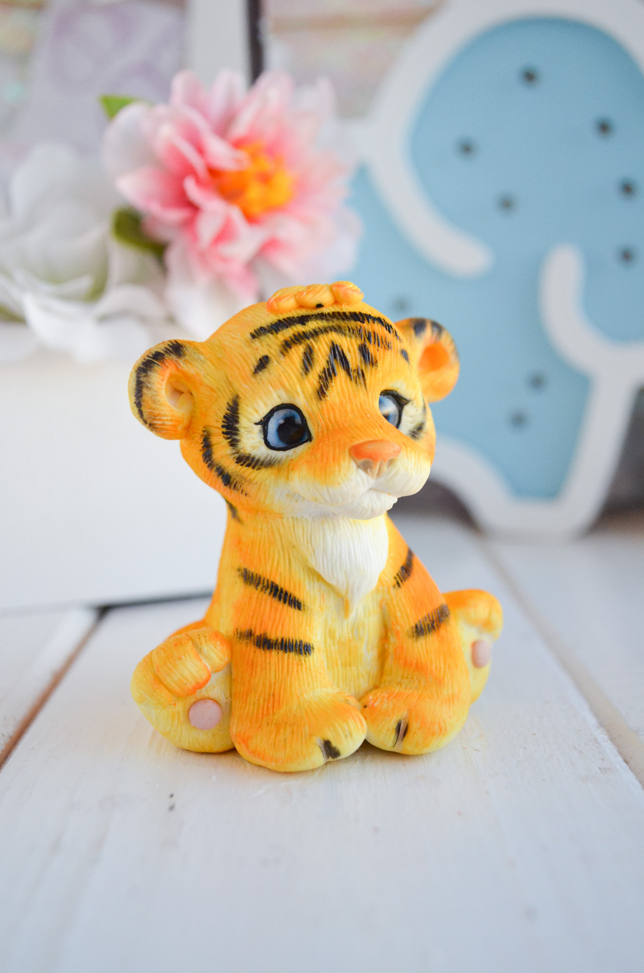 11228 Форма "Тигрёнок с челкой S" силикон HobbyPage 