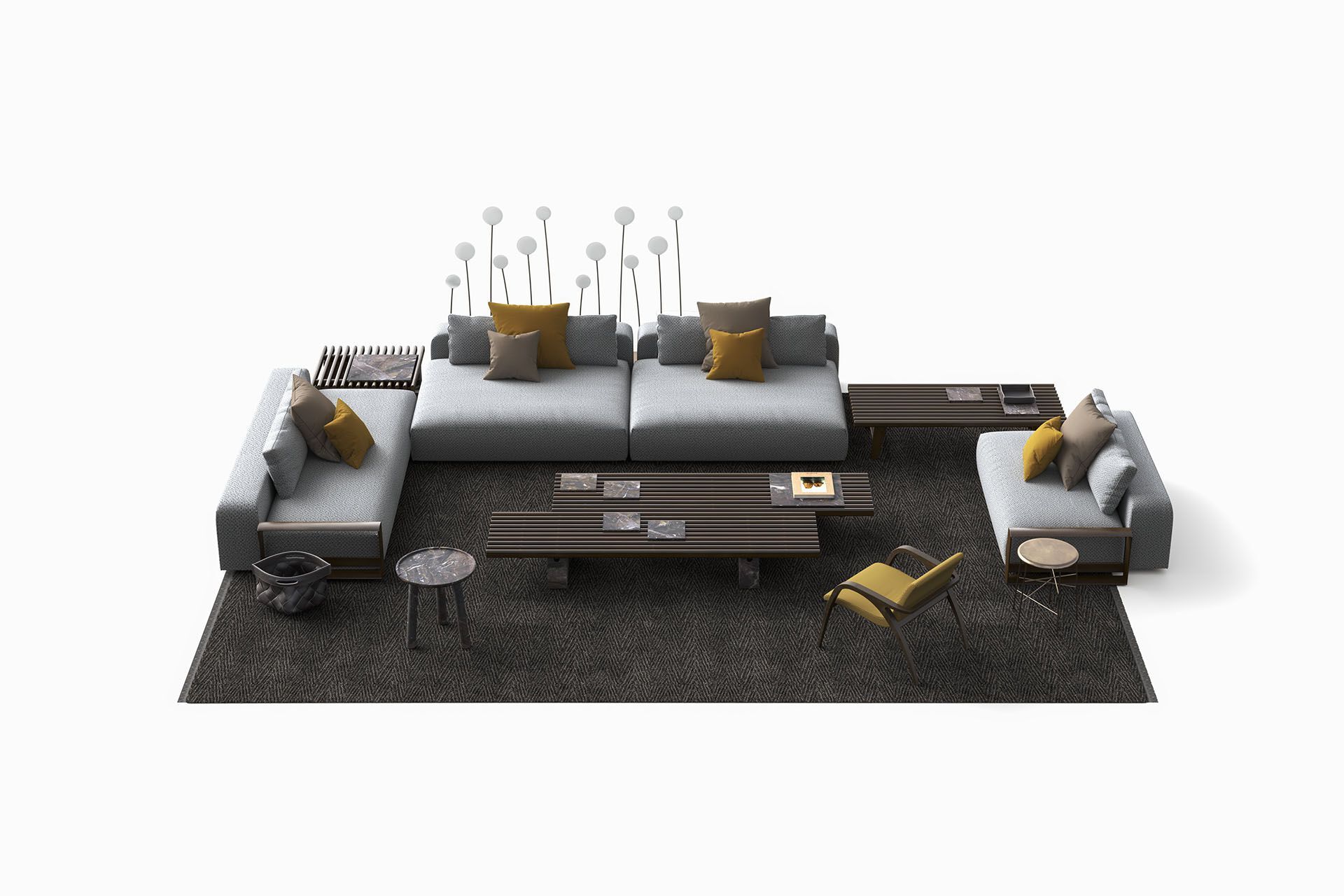 Ткань сад диван Exteta Эльба ARCH-00086973 - Вид №12