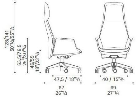 santreyd.com Кожаное кресло руководителя с высокой спинкой sun-id-1508736 - Вид №3