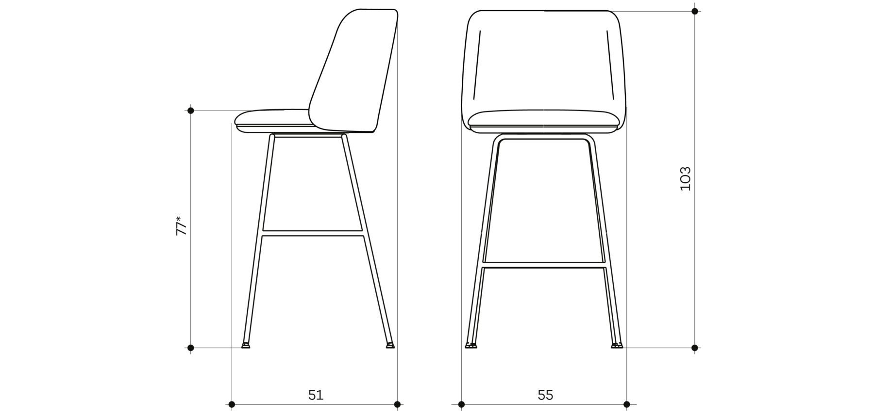 Тканевый стул с подставкой для ног arrmet Pure Belle ARCH-00050992 - Вид №2