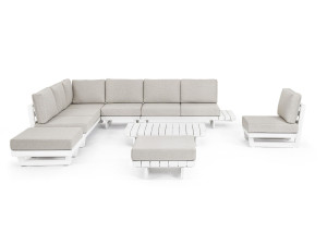 Угловой садовый диван из ткани