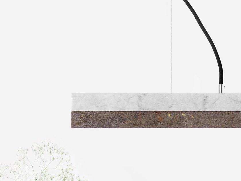 GANTlights Светодиодный подвесной светильник из каррарского мрамора и Corten ™ C sun-id-1444875 - Вид №4