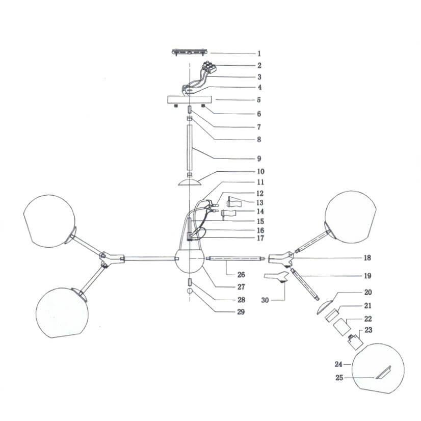 Потолочная люстра Lightstar Beta 785086 белая LIGHTSTAR ДИЗАЙНЕРСКИЕ, BETA, ШАР 222860 Белый  - Вид №1