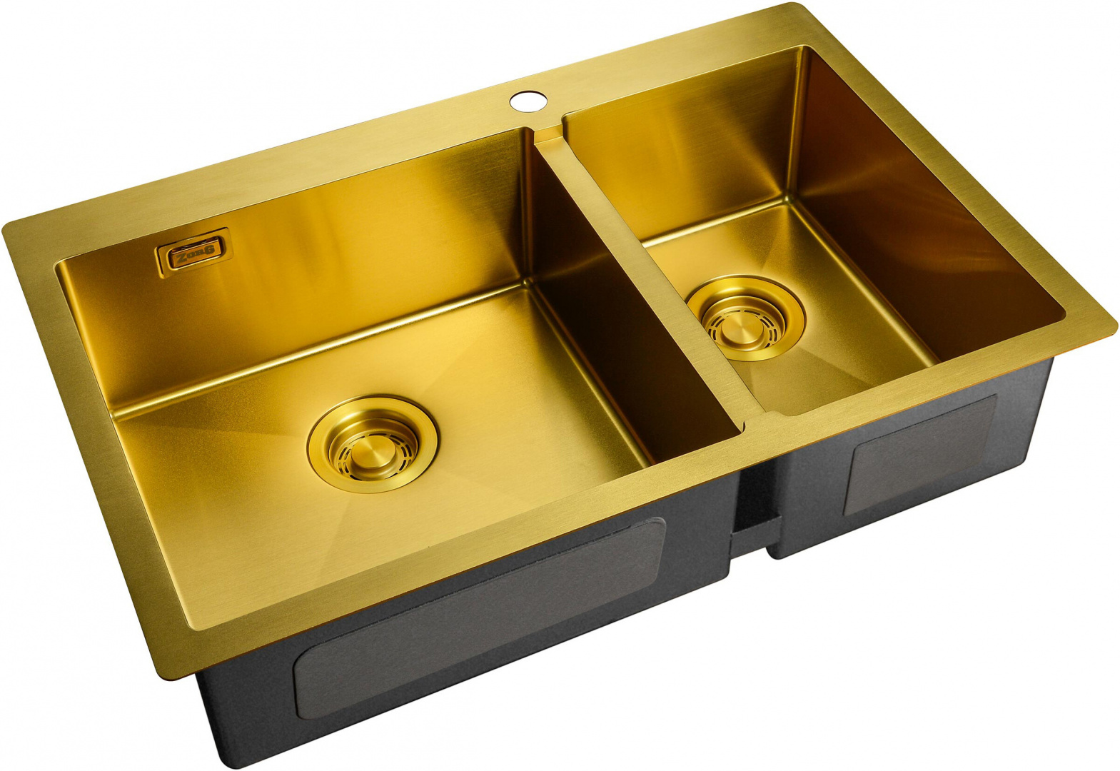 Мойка кухонная ZorG Light ZL R 780-2-510-L BRONZE из нержавеющей стали, бронза