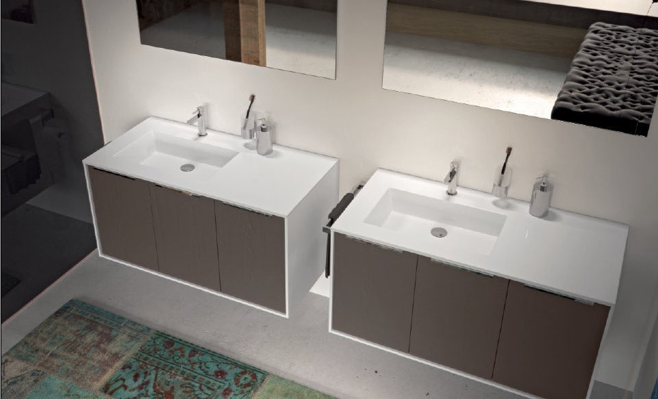 MANHATTAN 14 Комплект мебели cm 107,4+107,4 Berloni Bagno 42973 - Вид №5