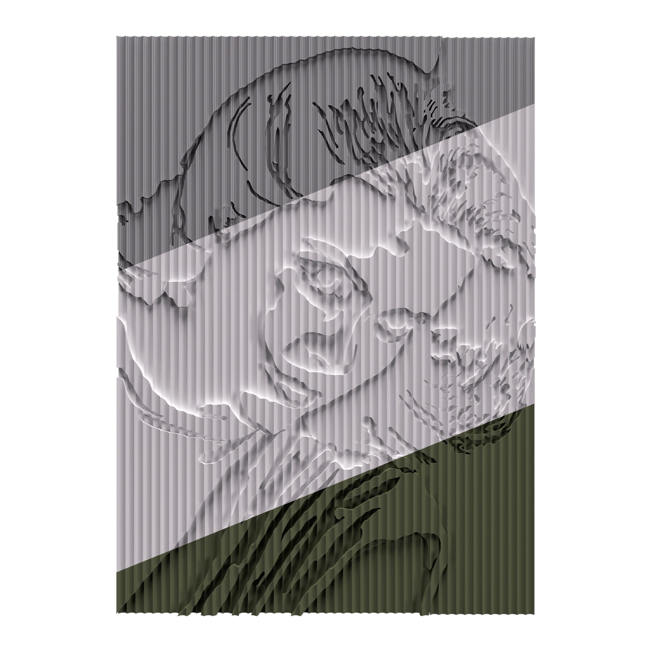 Трехмерная декоративная гипсовая панель WallDeco PORTRAIT ARCH-00132950 - Вид №3