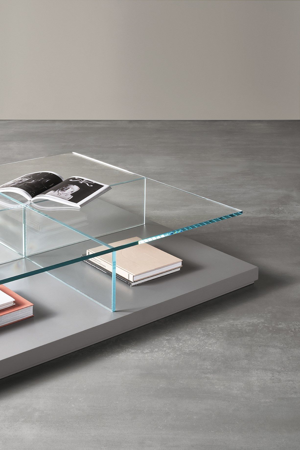 Квадратный низкий журнальный столик из закаленного стекла Meridiani ARCH-00024092 - Вид №2