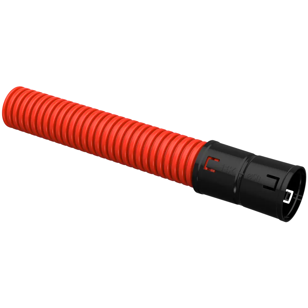 Труба двустенная IEK ПНД 50 мм для коммуникаций и энергоснабжения 84795055 STLM-1118032